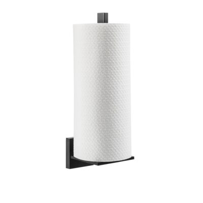 Zwarte vierkante reserverolhouder badkamer afbeelding 2