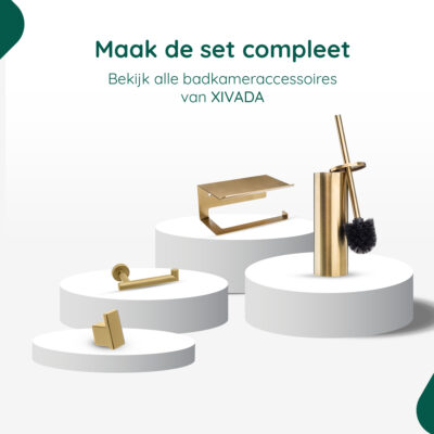 Gouden staande toiletrolhouder afbeelding 3