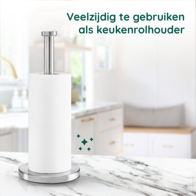 RVS keukenrolhouder vrijstaand afbeelding 4