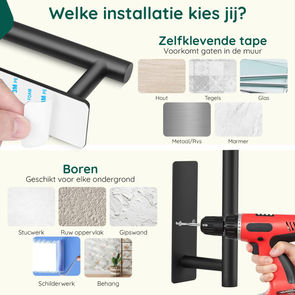 Reserverolhouder zwart hangend afbeelding 8