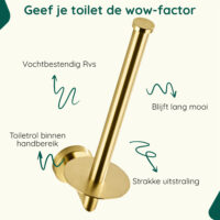 Gouden reserverolhouder badkamer afbeelding 5