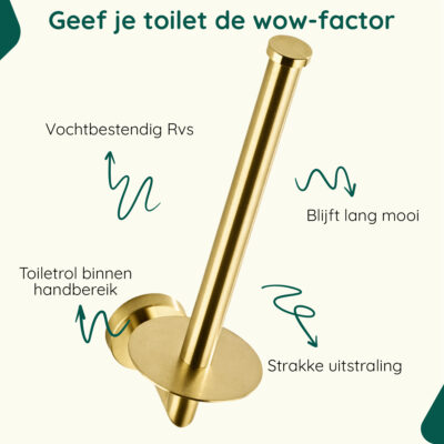 Gouden reserverolhouder badkamer afbeelding 5