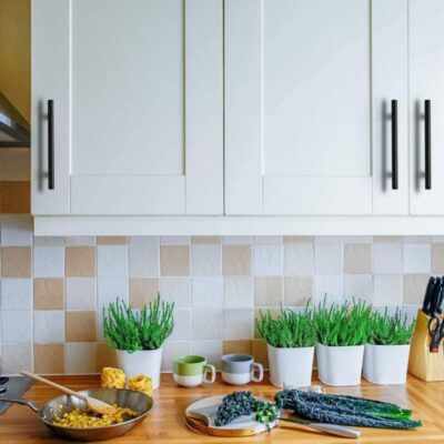 Zwarte aluminium handgrepen 128 mm afbeelding 9