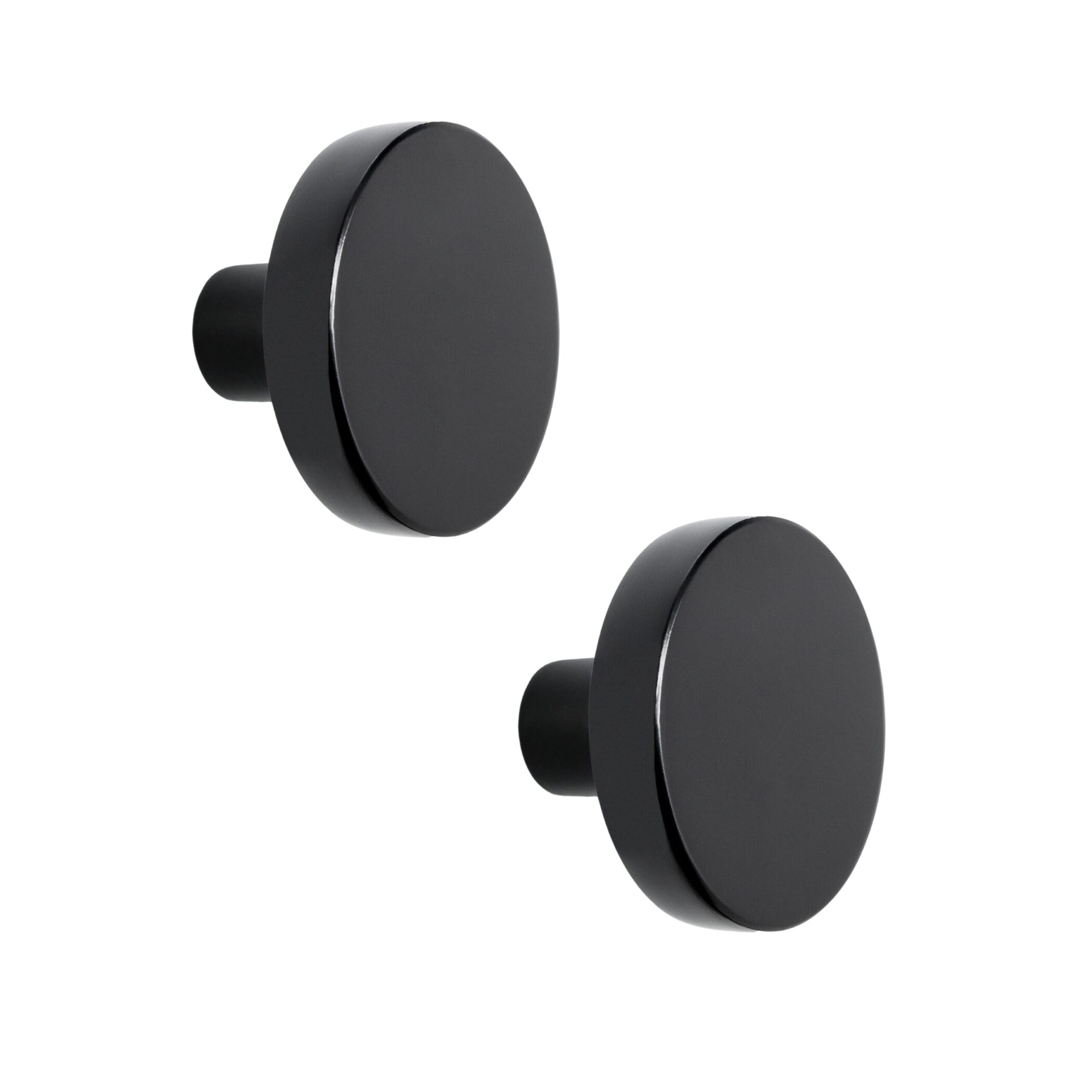 XIVADA Kastknop Roco - Rond - Zwart - Aluminium - Set van 2