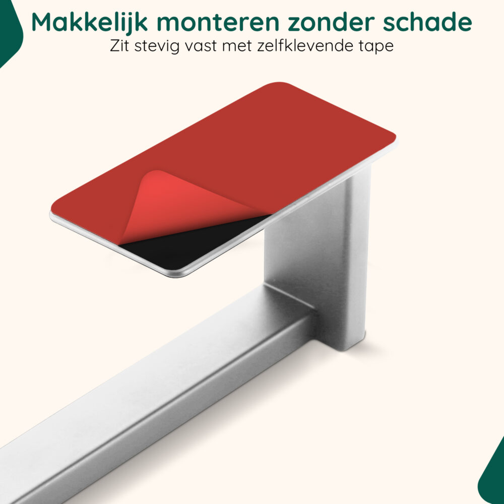 Zelfklevende toiletrolhouder RVS afbeelding 3