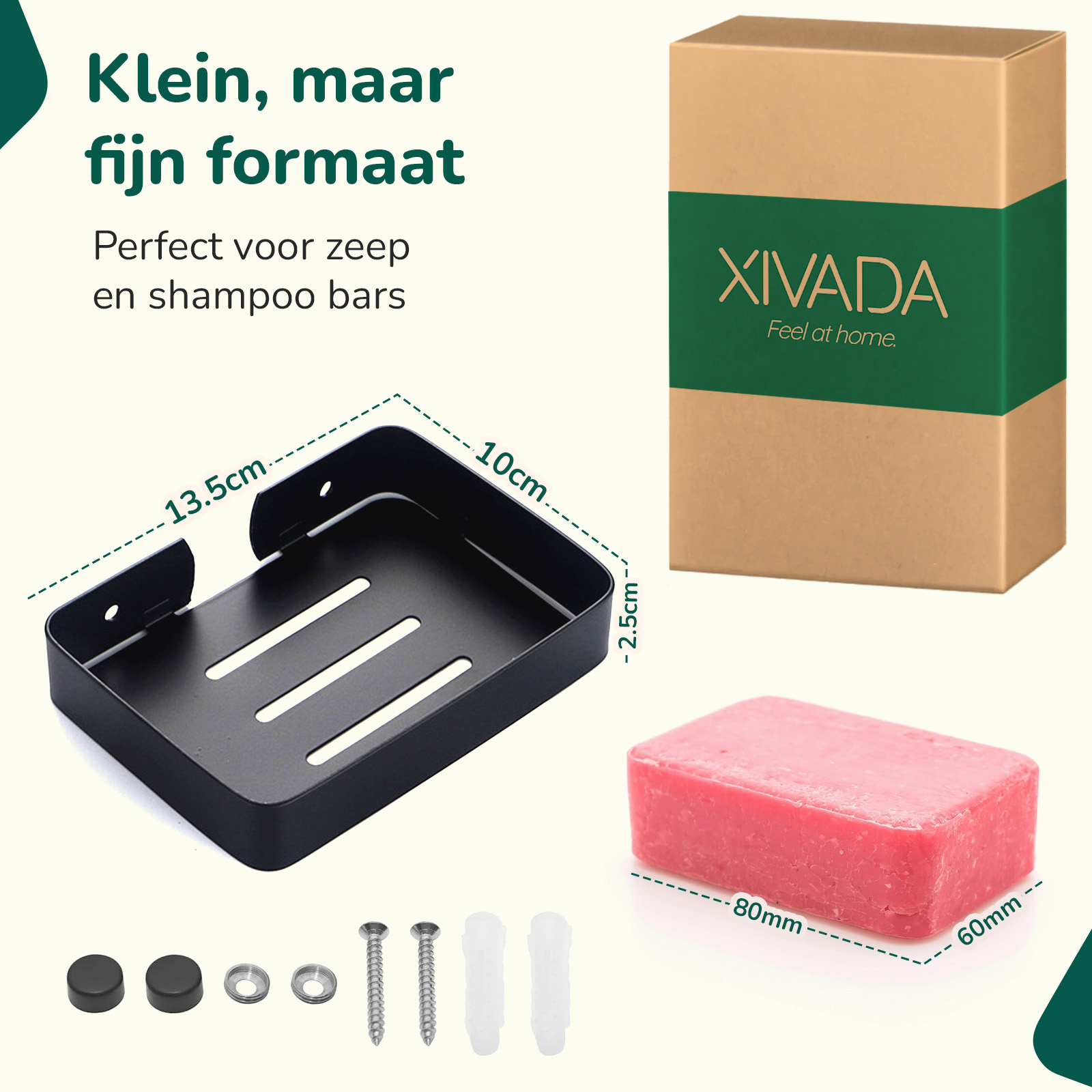 Matzwart zeepbakje badkamer afbeelding 7