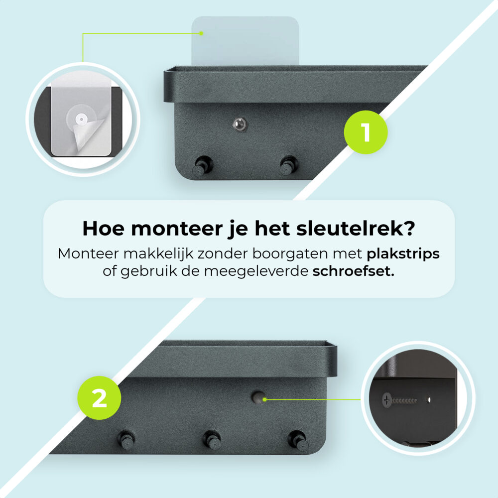 Sleutelrek zwart industrieel afbeelding 4