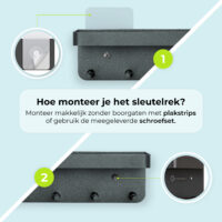 Sleutelrek zwart industrieel afbeelding 4