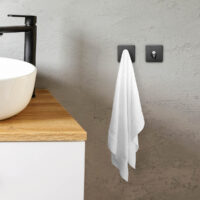 Zwarte toilet accessoires set zonder boren afbeelding 6