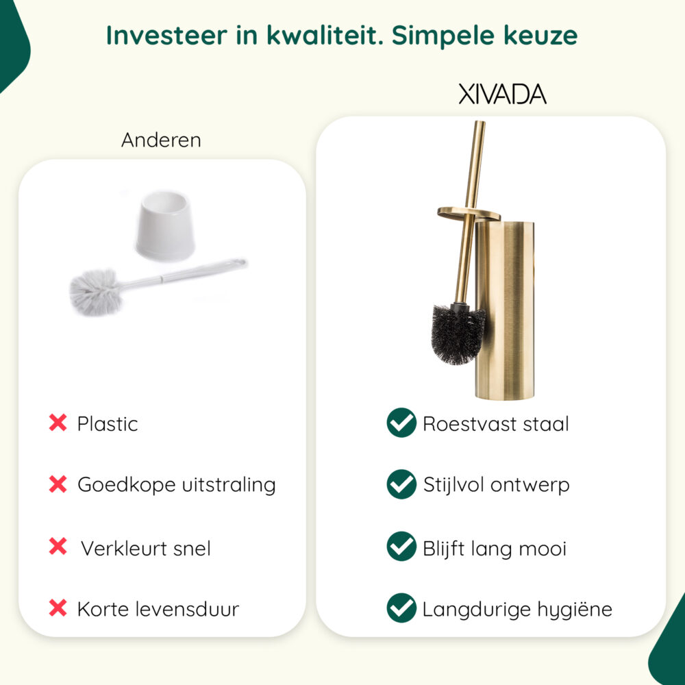 Gouden toiletborstelhouder afbeelding 4