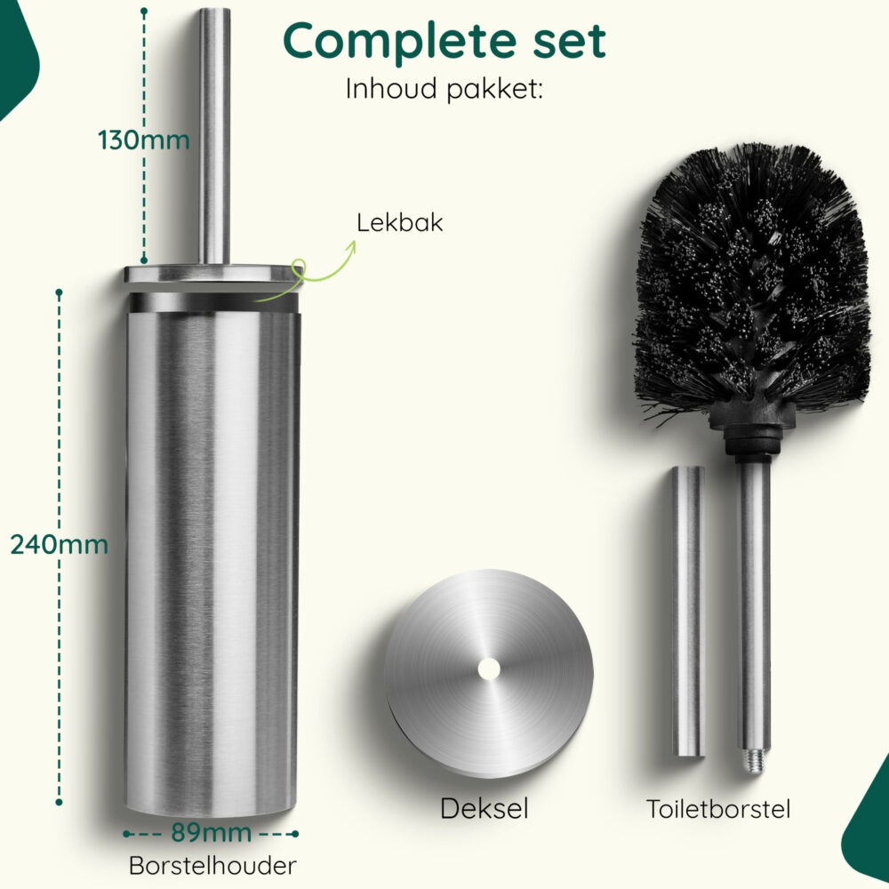 RVS toiletborstelhouder vrijstaand afbeelding 7