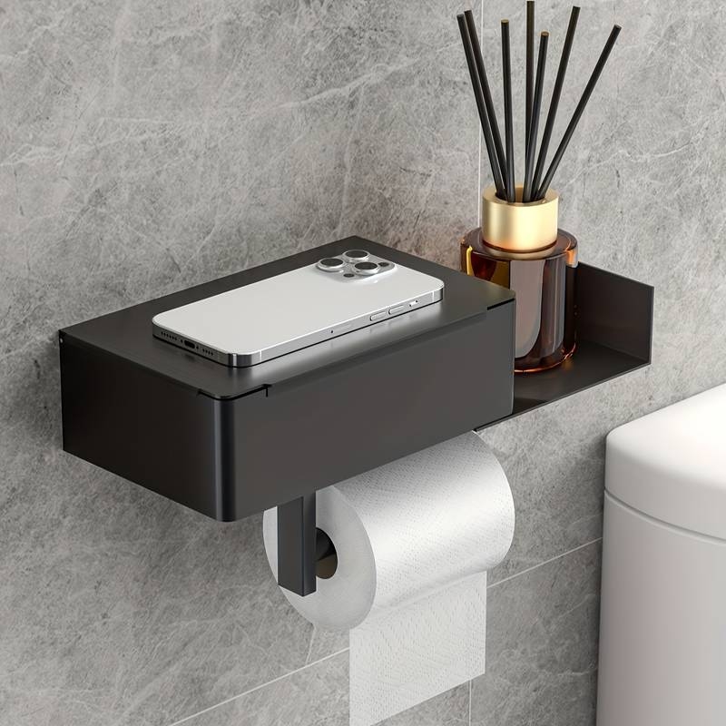 XIVADA toiletrolhouder zwart afbeelding 10