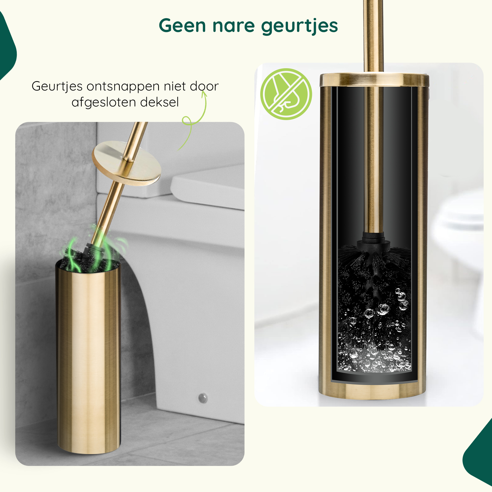 Gouden toiletborstelhouder afbeelding 5
