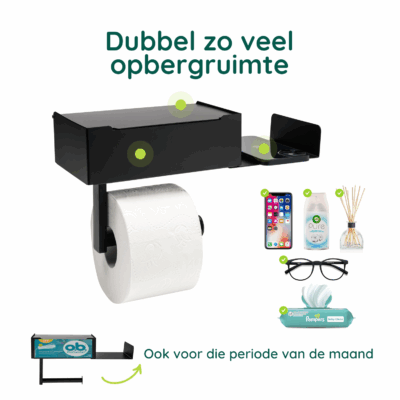 XIVADA toiletrolhouder zwart afbeelding 4