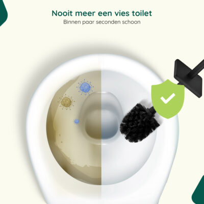 Zwarte toiletborstelhouder wandmontage afbeelding 5