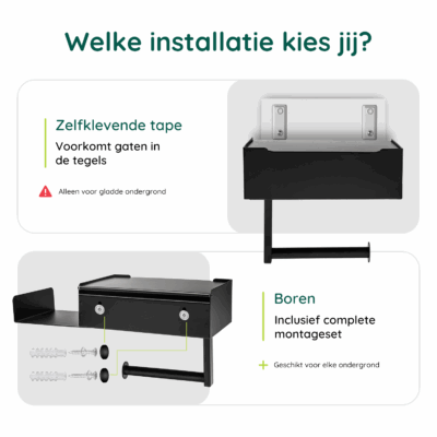 XIVADA toiletrolhouder zwart afbeelding 5