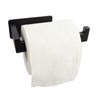 Zelfklevende zwarte toiletrolhouder afbeelding 3