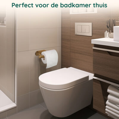 Gouden toiletrolhouder zelfklevend afbeelding 7