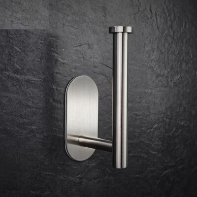 Zelfklevende toiletrolhouder zilver afbeelding 8