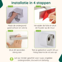 Zelfklevende toiletrolhouder RVS afbeelding 4