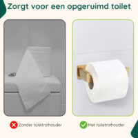 Gouden toiletrolhouder zelfklevend afbeelding 4