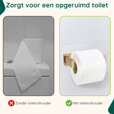 Gouden toiletrolhouder zelfklevend afbeelding 4