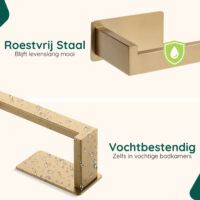 Gouden toiletrolhouder zelfklevend afbeelding 5