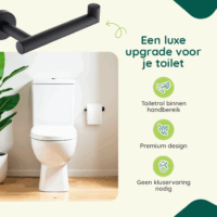 Zwarte toiletrolhouder afbeelding 5