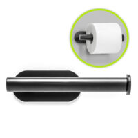 Zelfklevende toiletrolhouder zwart afbeelding 2