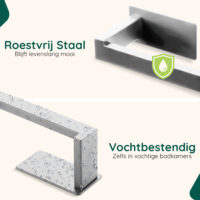 Zelfklevende toiletrolhouder RVS afbeelding 8
