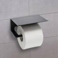Toiletrolhouder met plankje zwart afbeelding 10