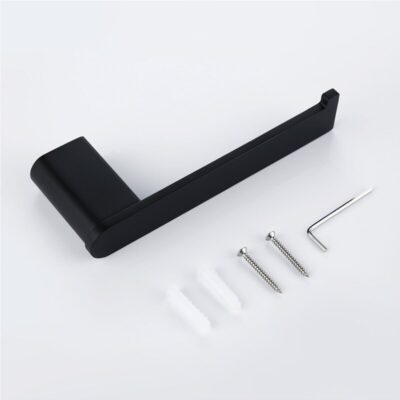 Zwarte toiletrolhouder modern design afbeelding 5