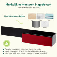 Zelfklevende vaatdoekhouder zwart afbeelding 4