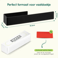 Zelfklevende vaatdoekhouder zwart afbeelding 6