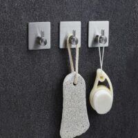 Zelfklevende badkamerhaakjes zilver afbeelding 5