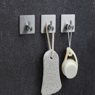 Zelfklevende badkamerhaakjes zilver afbeelding 5