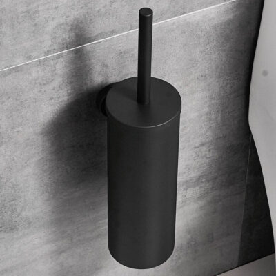 Zwarte toilet accessoires set afbeelding 6