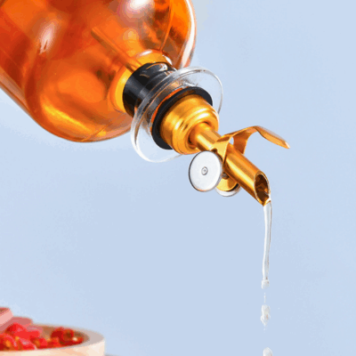 Glazen oliefles 500ml goud afbeelding 5