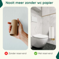 Gouden reserverolhouder badkamer afbeelding 4