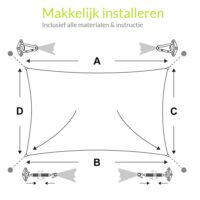 Schaduwdoek bevestigingsset afbeelding 6
