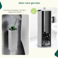 RVS toiletborstelhouder modern design afbeelding 3