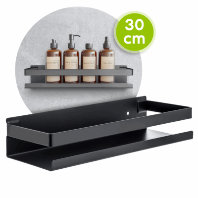 Zwart doucherek zonder boren afbeelding 2