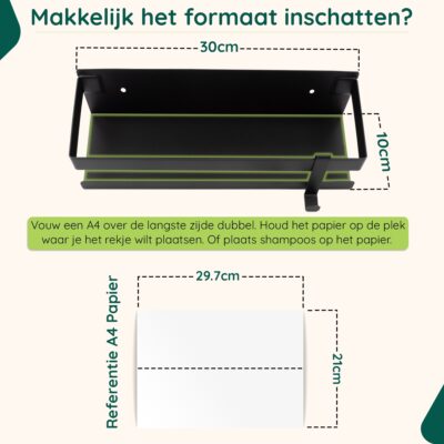 Zwart doucherek zonder boren afbeelding 9