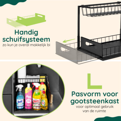 Gootsteenkast organizer matzwart afbeelding 7