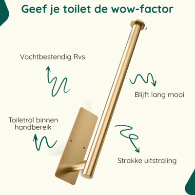 Reserverolhouder goud hangend afbeelding 3