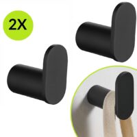 Handdoekhaak zwart afbeelding 1