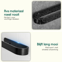 Zwarte handdoekstang badkamer afbeelding 3