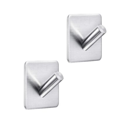 Zelfklevende handdoekhaakjes RVS afbeelding 1