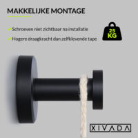 Handdoekhaak zwart afbeelding 3