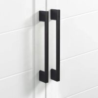 Zwarte stalen handgreep 150 mm afbeelding 4